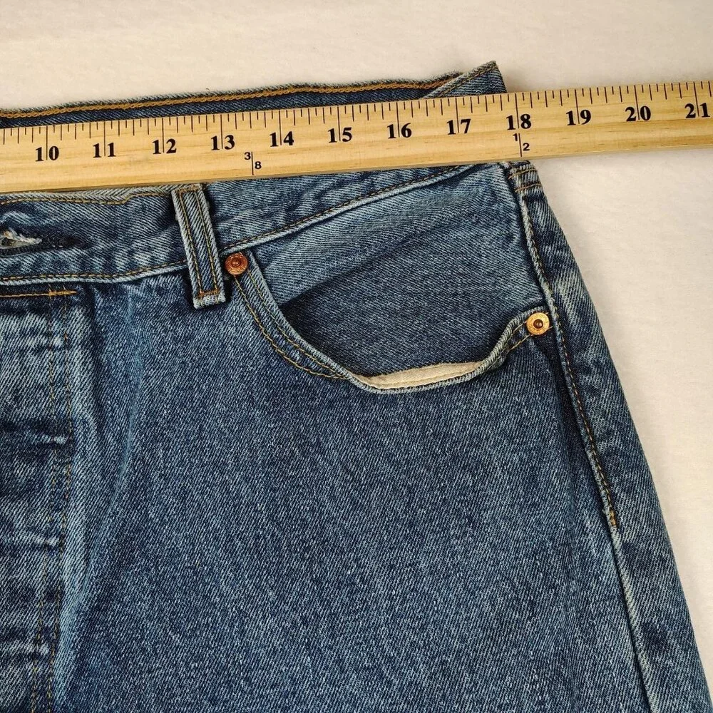 Levi's 501 Button Fly Jeans Mens 36x30 Straight Leg Red Tab